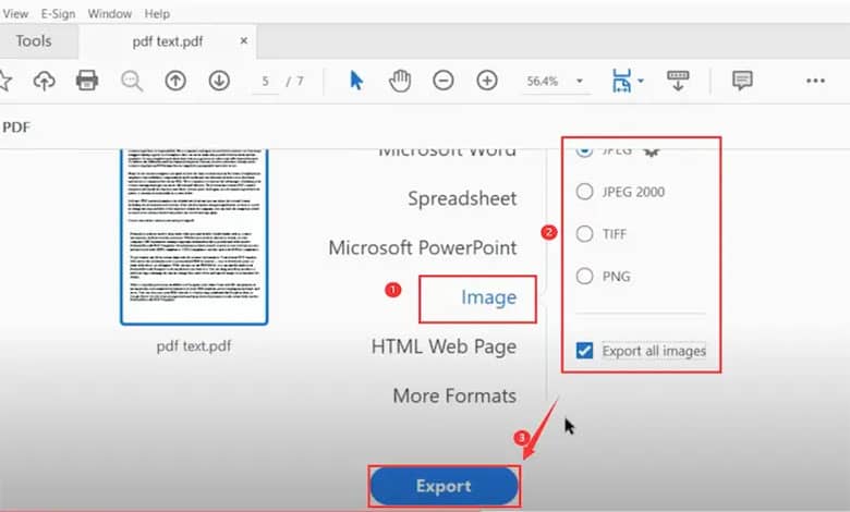 تبدیل pdf به عکس در ویندوز